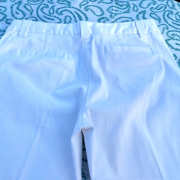 LARRY LEVINE WHITE CAPRI PANTS SIZE 4 - Picture 7 of 8